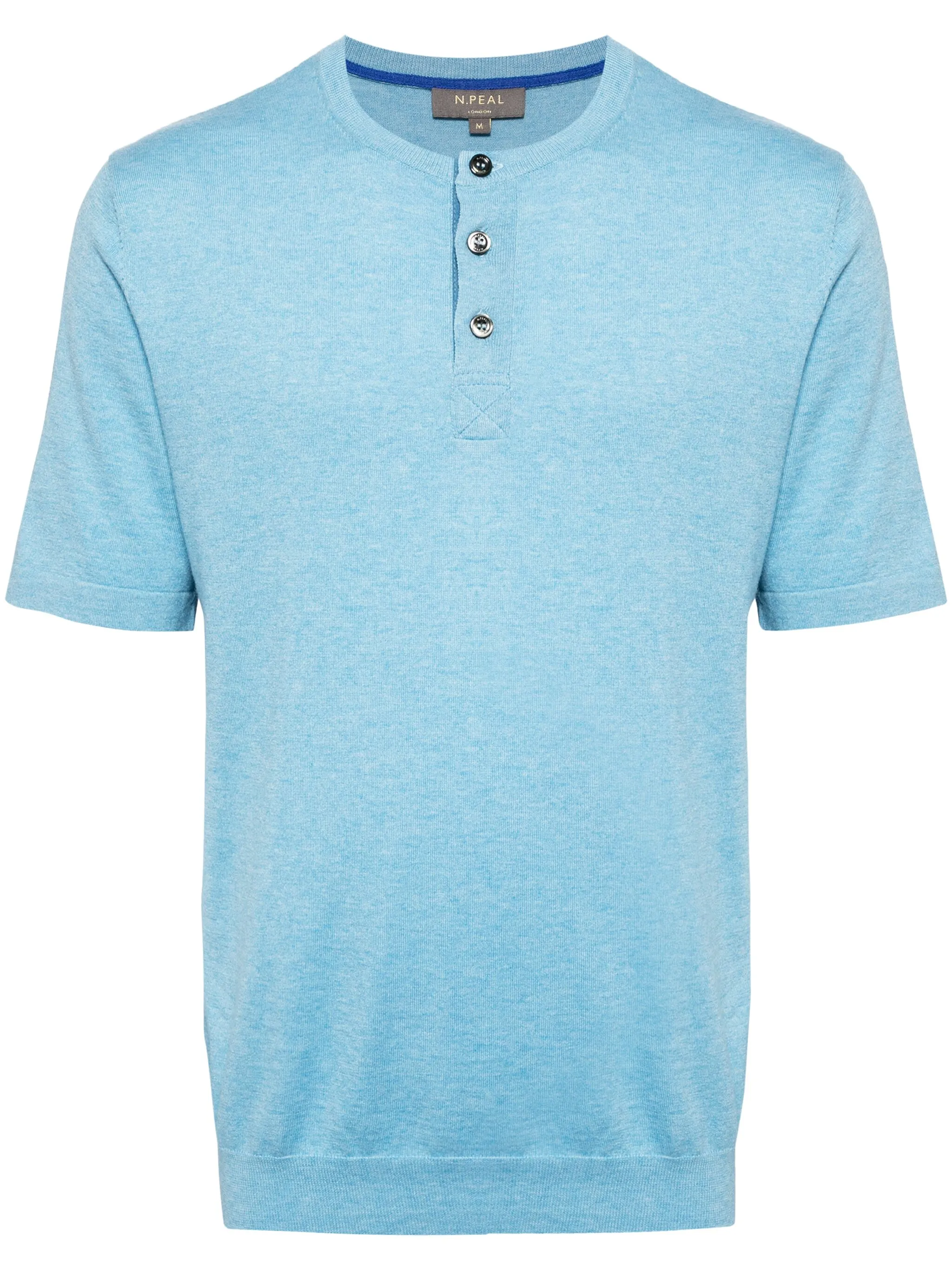 

Топ хенли тонкой вязки N.Peal, синий