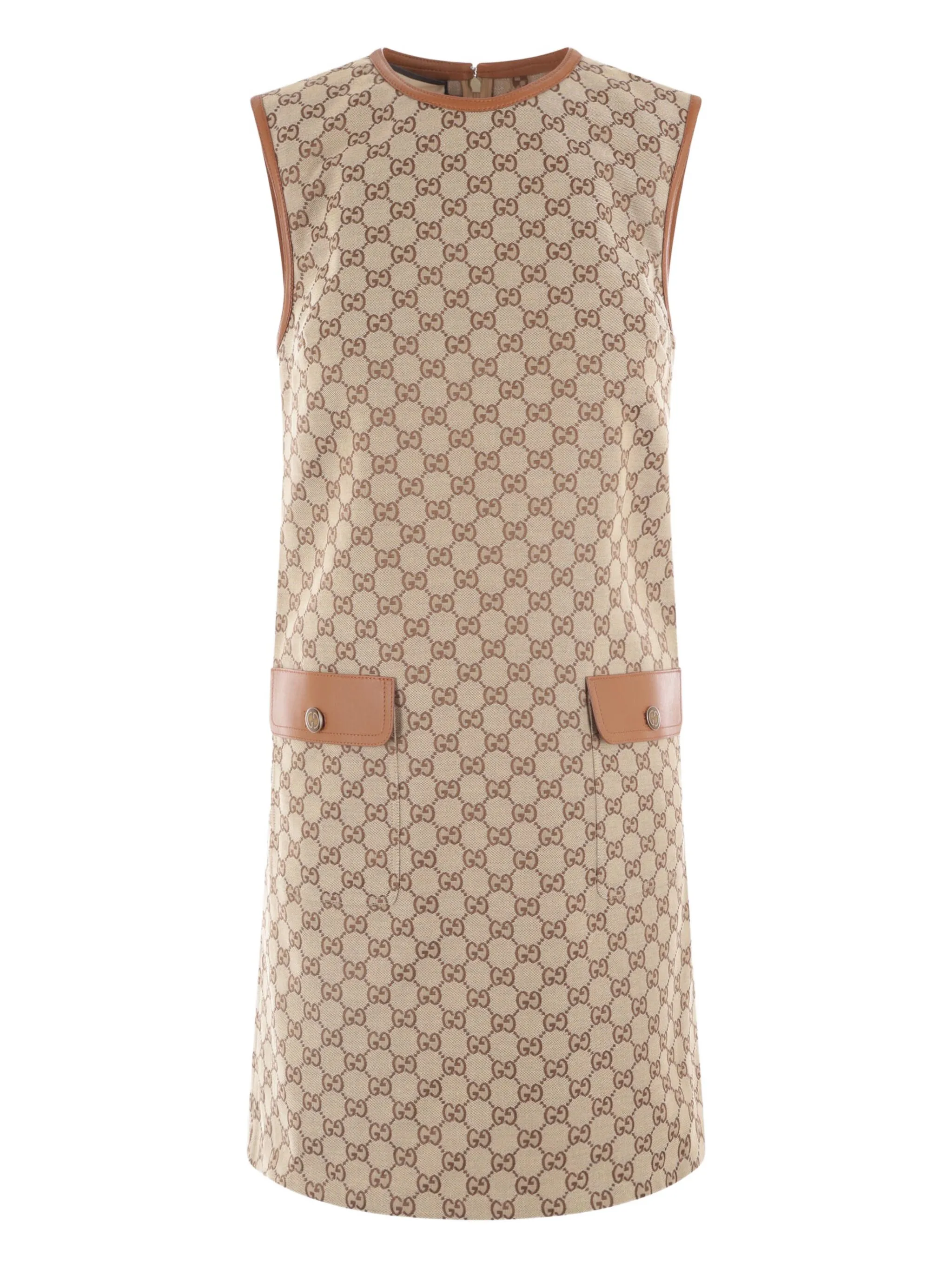 

Платье мини с узором GG Supreme Gucci, коричневый