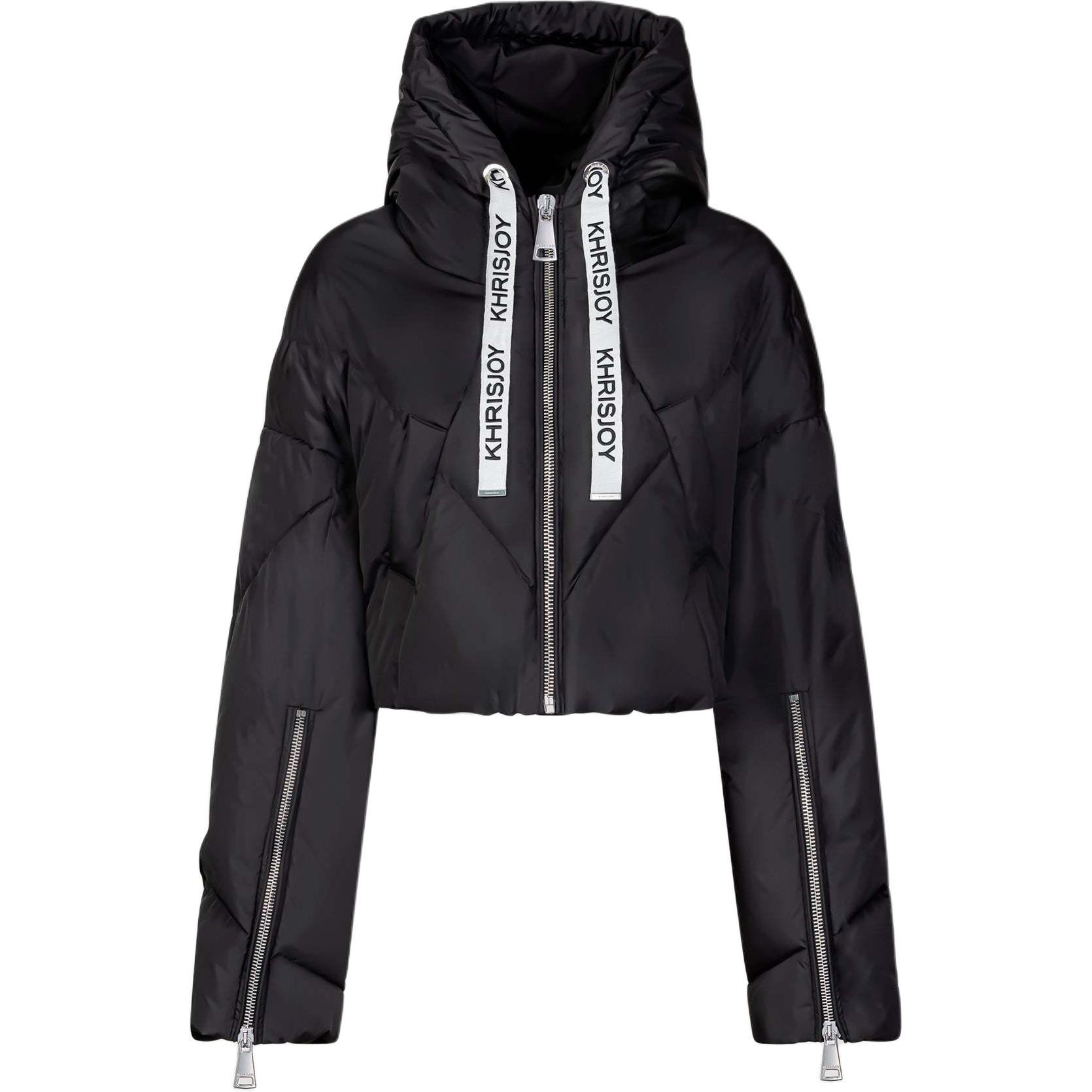 

KHRISJOY Короткая утепленная куртка с капюшоном, Black