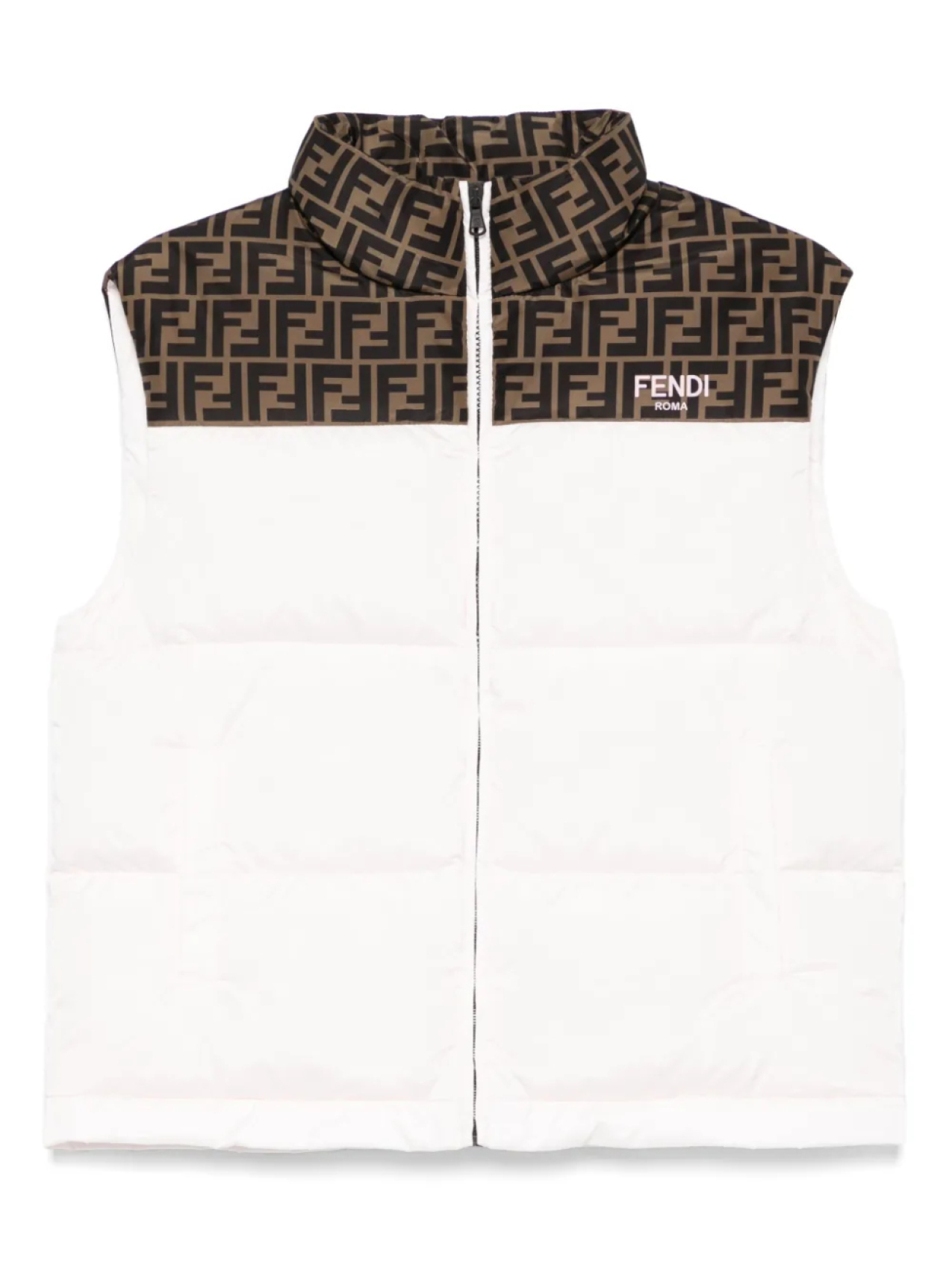 

Дутый жилет Fendi Kids, розовый
