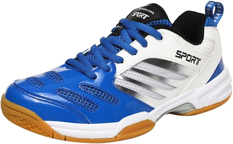 

Кроссовки для зала для тенниса, бадминтона, настольного тенниса, волейбола, паддл-тенниса для мужчин и женщин, мальчиков и девочек Ybberik, синий