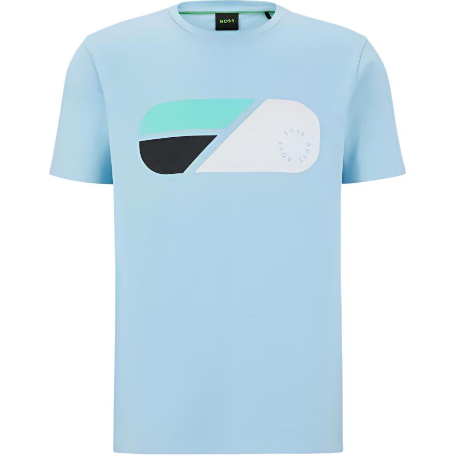

HUGO BOSS Футболка мужская светло-голубая, Синий, HUGO BOSS Футболка мужская светло-голубая