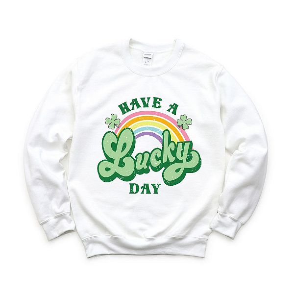 

Свитшот Lucky day rainbow Simply Sage Market, White