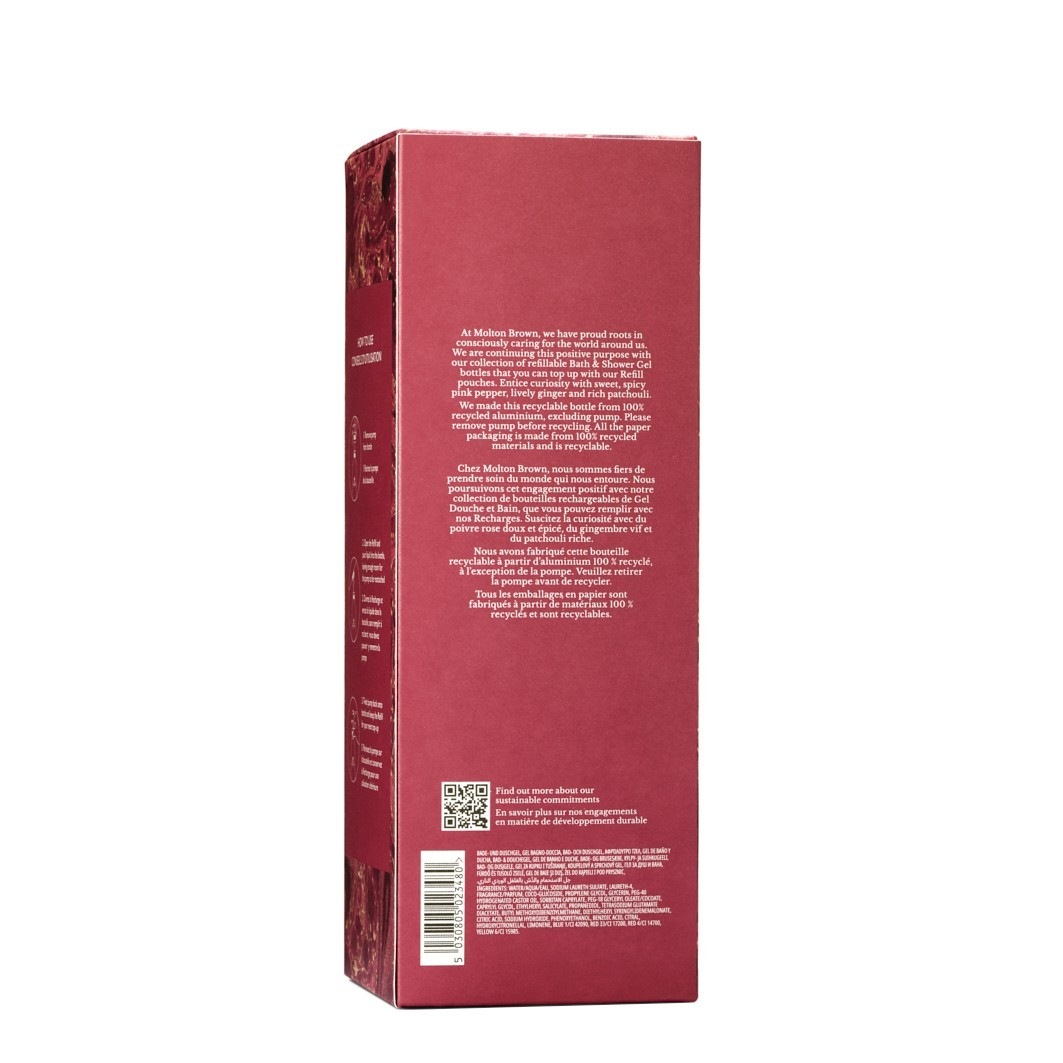 Гель для душа body essentials fiery pink pepper Molton Brown, объем 400 мл — фото 2
