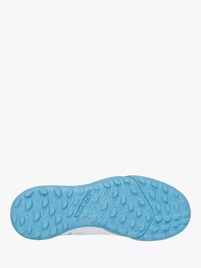 Детские футбольные бутсы Razor 15 Turf Speed, белые/бирюзовые Skechers — фото 3