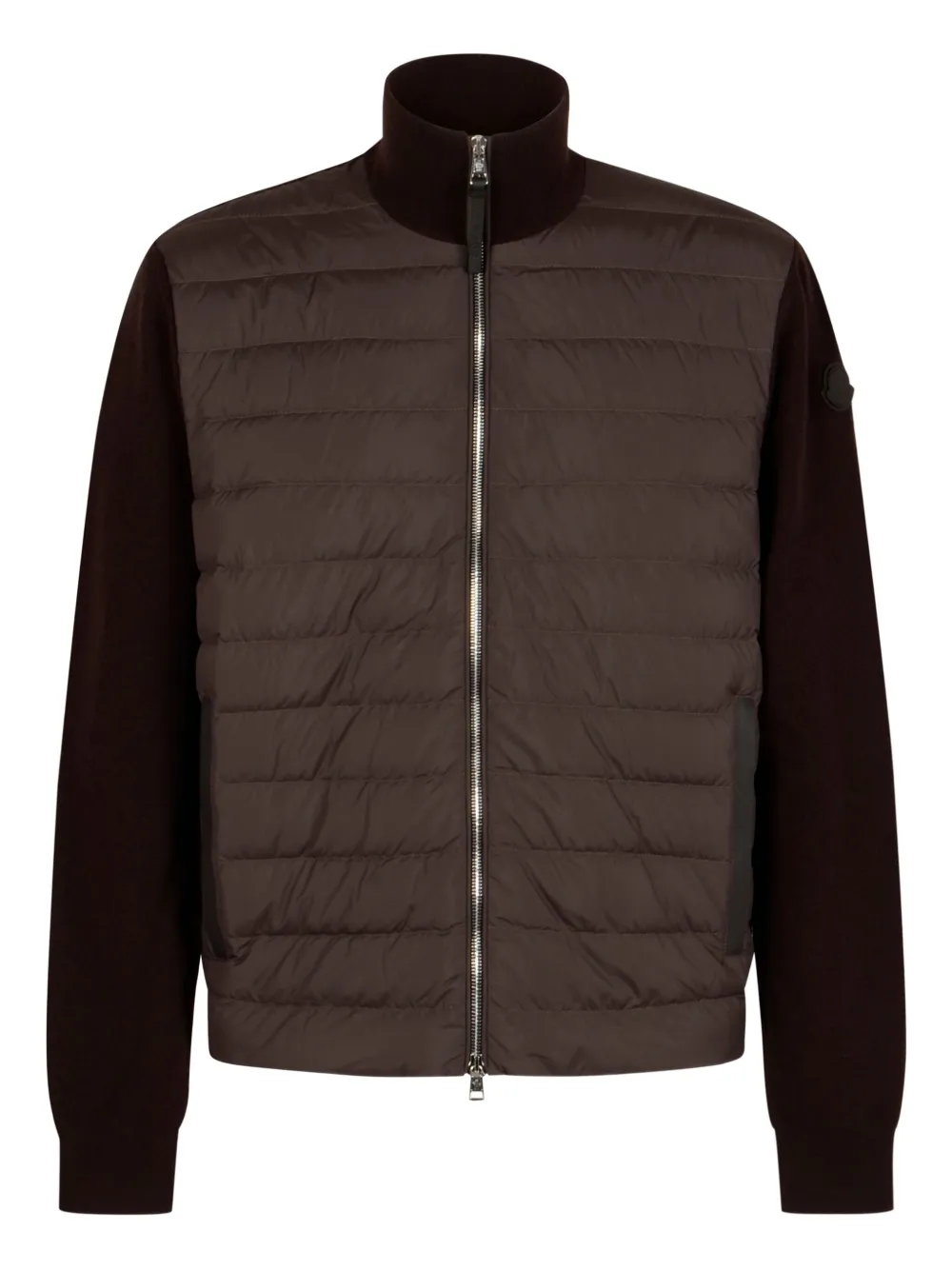 

Стеганый вязаный кардиган MONCLER, коричневый