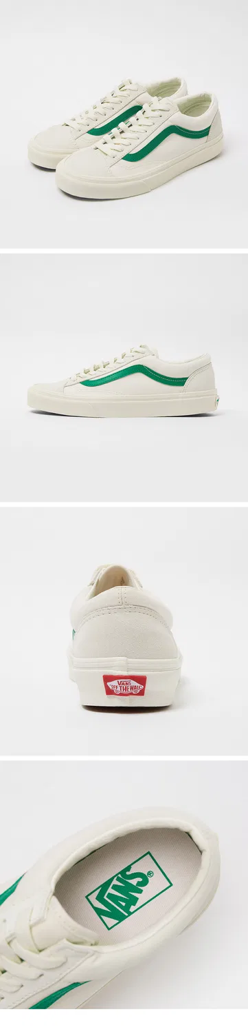 Мужские низкие кеды Style 36 Marshmallow Jolly Green от Vans — фото 4