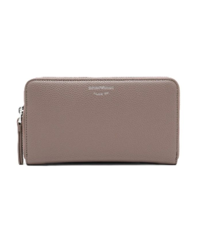 

Кошелек Myea с принтом в виде оленей и застежкой-молнией по всему периметру. Emporio Armani, бежевый