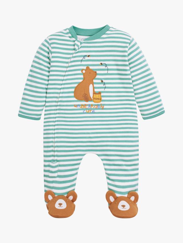 

Детский хлопковый комбинезон-мишка на молнии JoJo Maman Bébé, Green