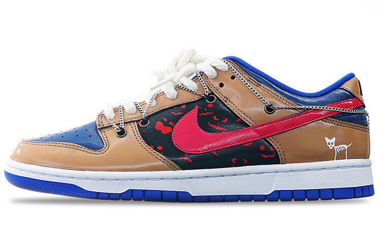 

Кроссовки Nike Dunk Skateboard Shoes Men Low-Top Blue/coffee/red