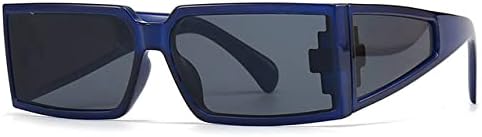 

Солнцезащитные очки в стиле ретро 2027 года, толстая оправа, маленькие прямоугольные, для женщин, серебристые, с боковой защитой, плоская верхняя часть, для мужчин MTZJH, C6