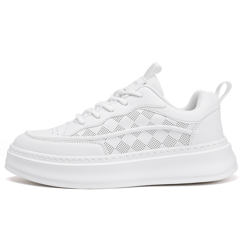 

Eminu Мужские низкие скейтерские кеды белые, цвет White