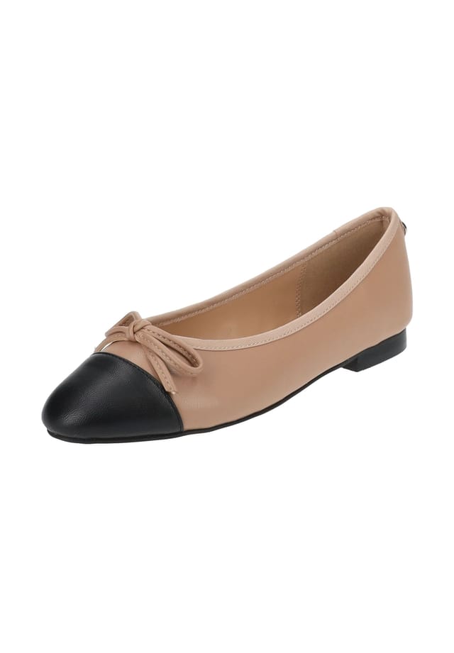 Балетки из кожи/синтетики Steve Madden, цвет natural