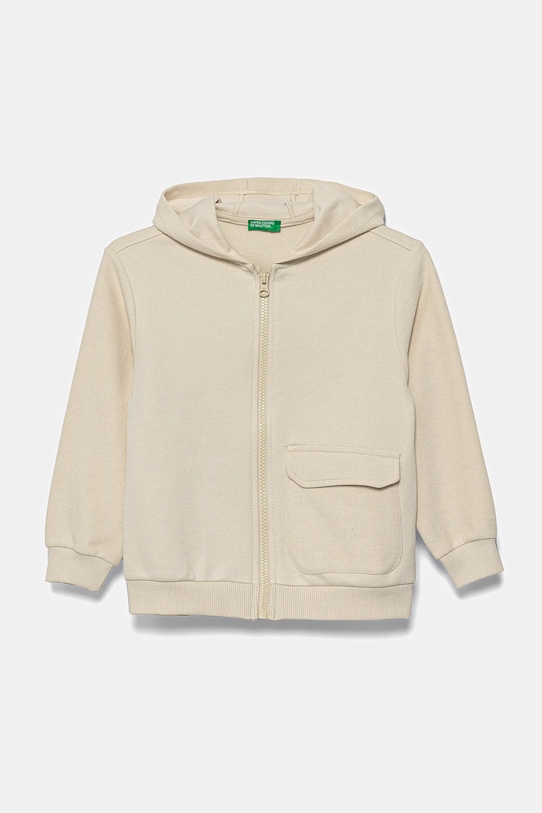 

Детская хлопковая толстовка United Colors Of Benetton, бежевый
