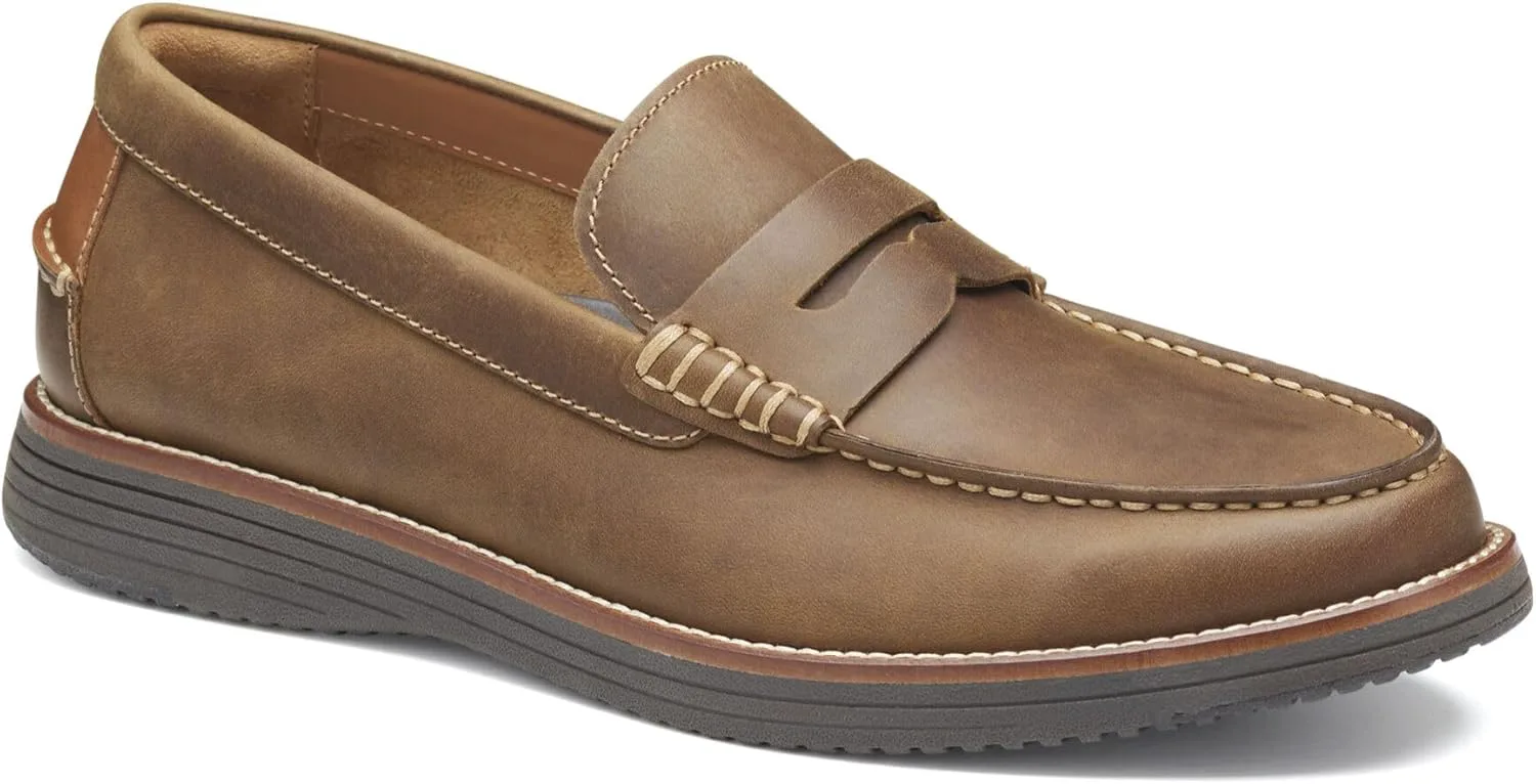 Мужские слипоны Johnston & Murphy Upton Penny Loafer для повседневной и официальной носки, коричневый