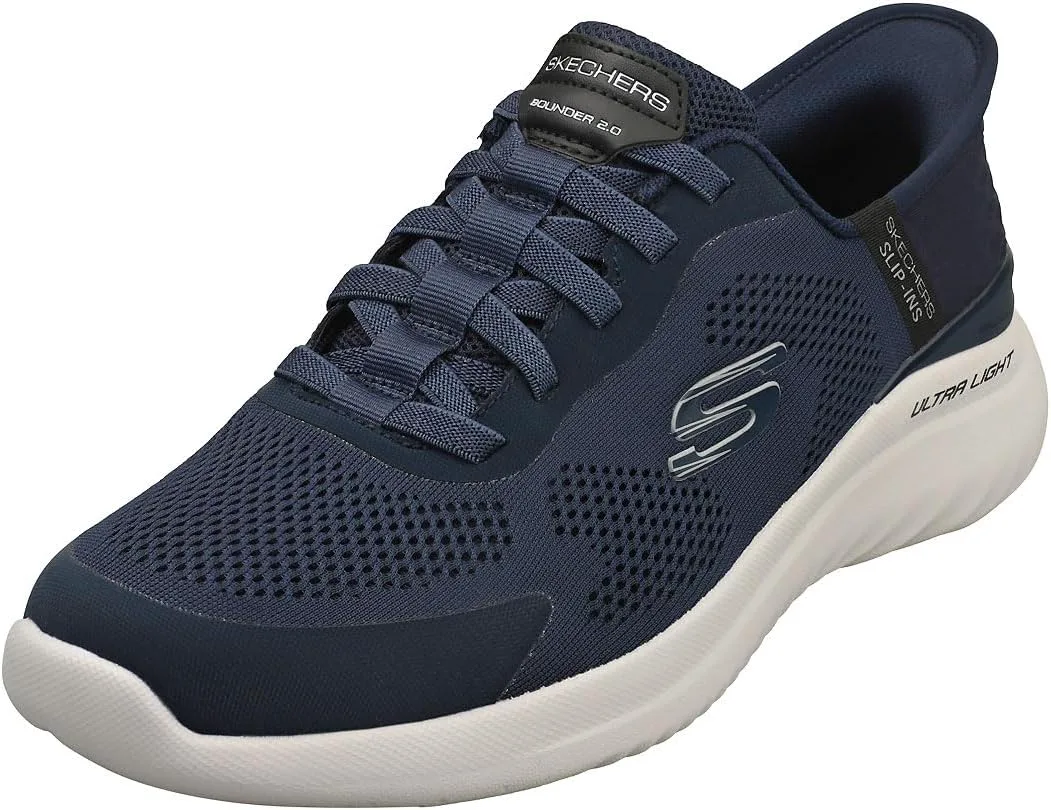 Мужские слипоны Skechers Bounder 2.0 Emerged, темно-синий — фото 3