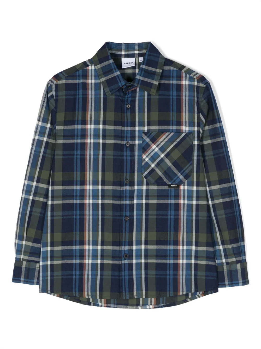 

Рубашка в клетку Aspesi Kids, синий