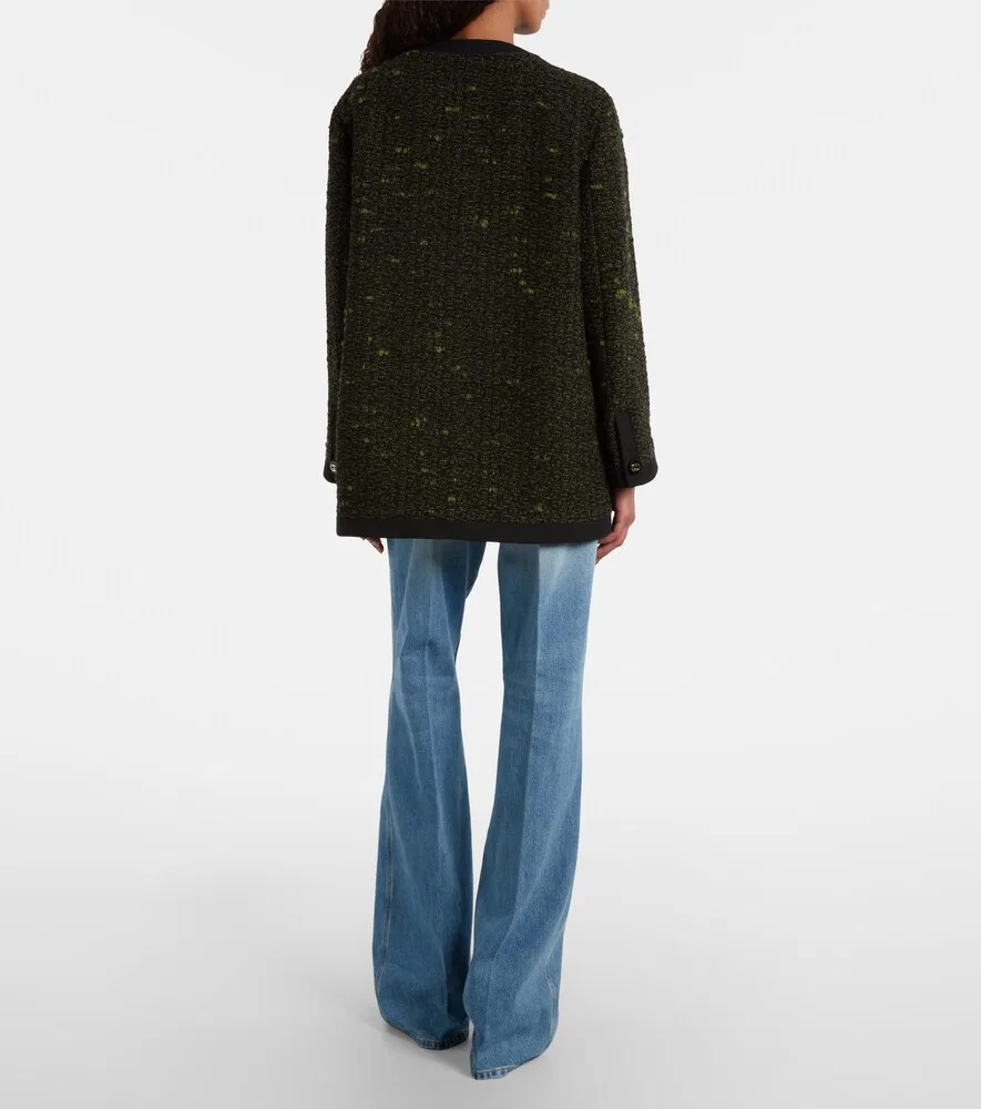Джинсы-клеш Gucci Horsebit, средняя посадка, синий — фото 3
