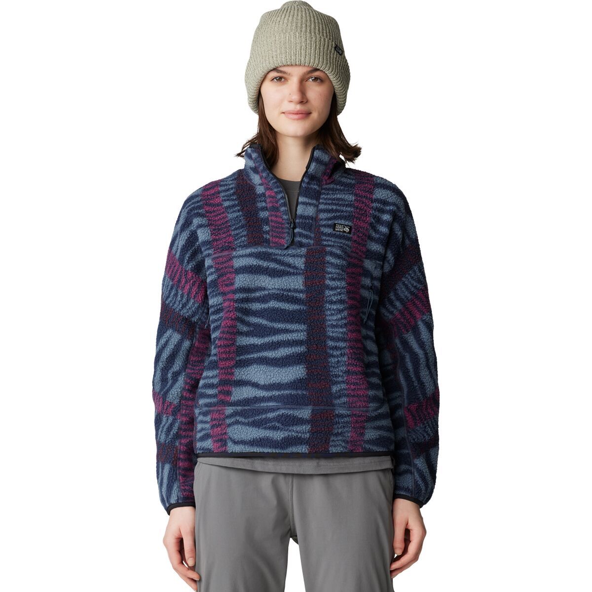

Хикам принтованный пуловер Mountain Hardwear, цвет montauk blue ridge stripe print