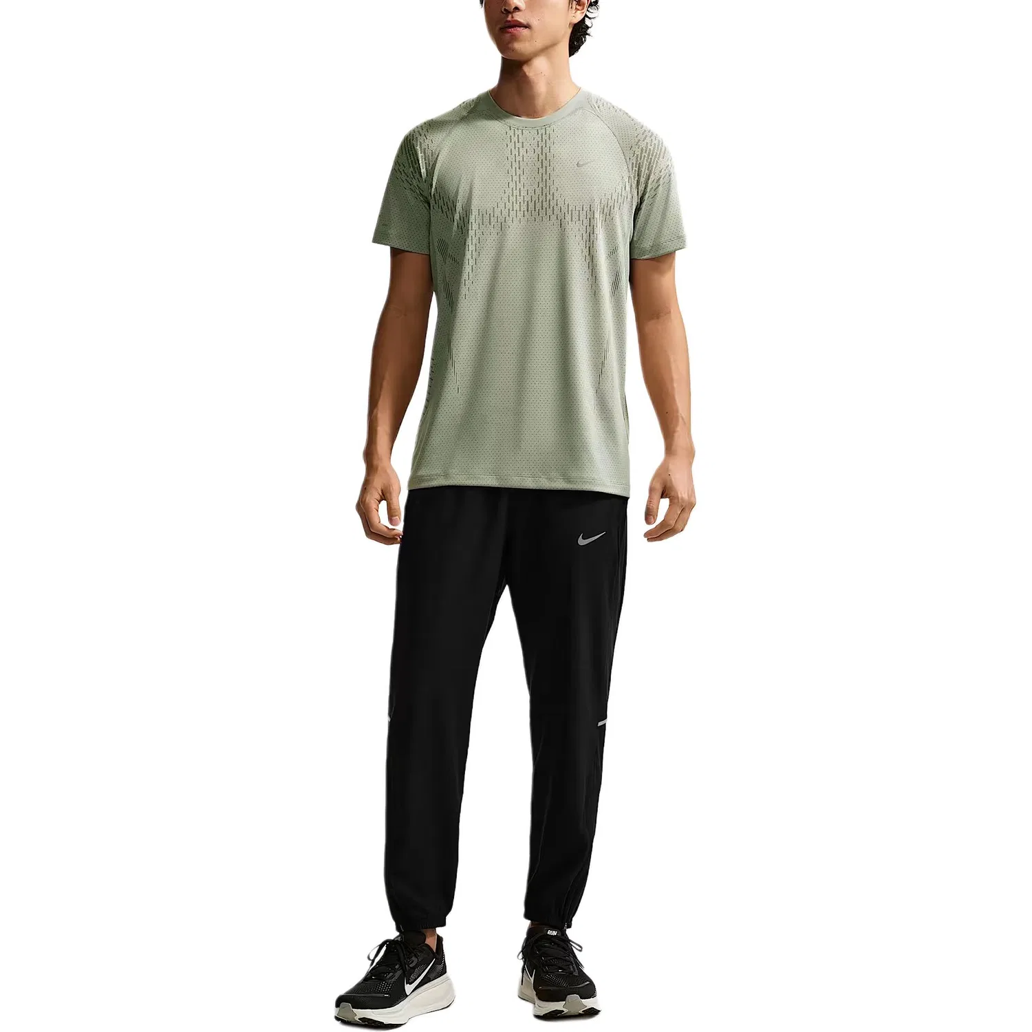 Мужские беговые штаны Dri Fit Nike, Black/Black — фото 4
