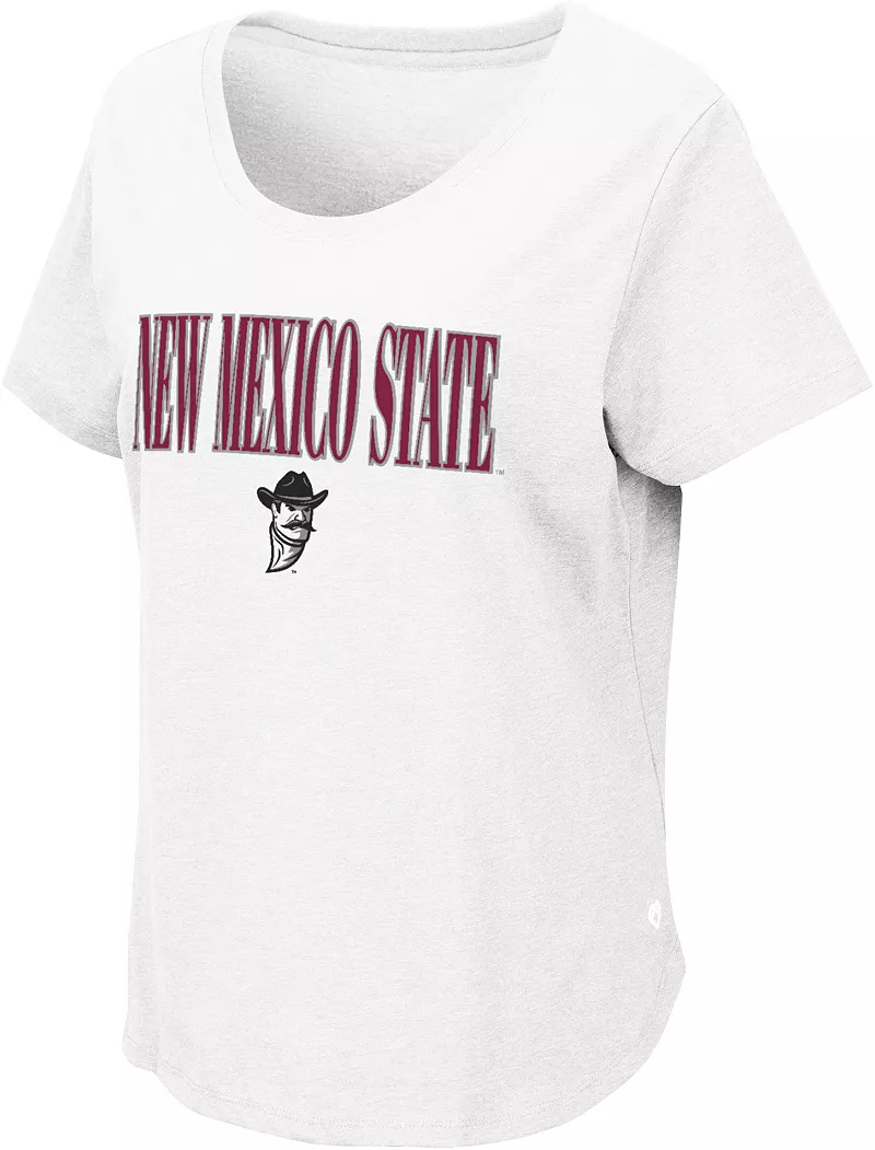 

Женская белая футболка Colosseum State New Mexico Aggies