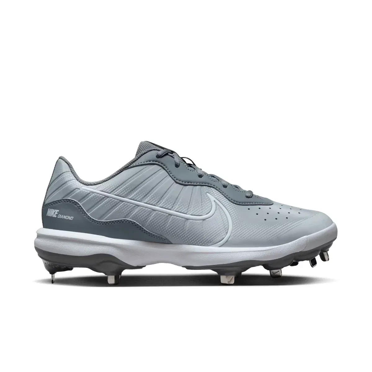 Мужские бейсбольные бутсы Nike Alpha Huarache Varsity Low Gray Metal HAWK2586 — фото 2