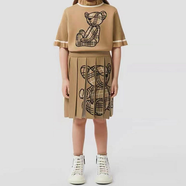 Юбка детская Burberry, светло-коричневый — фото 3