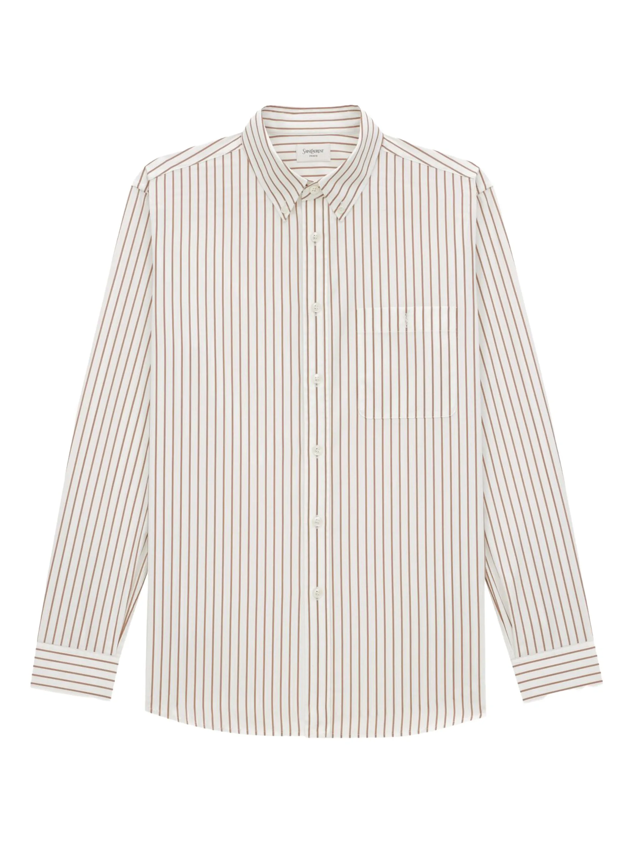 

Рубашка в полоску Saint Laurent, белый