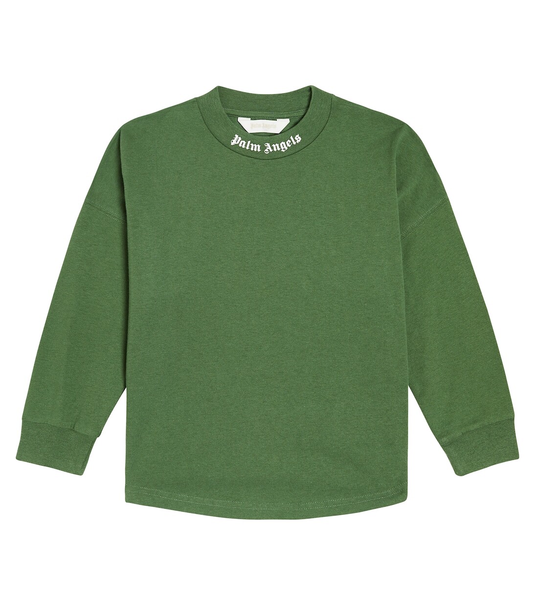 

Футболка из хлопкового джерси с логотипом Palm Angels Kids, зеленый
