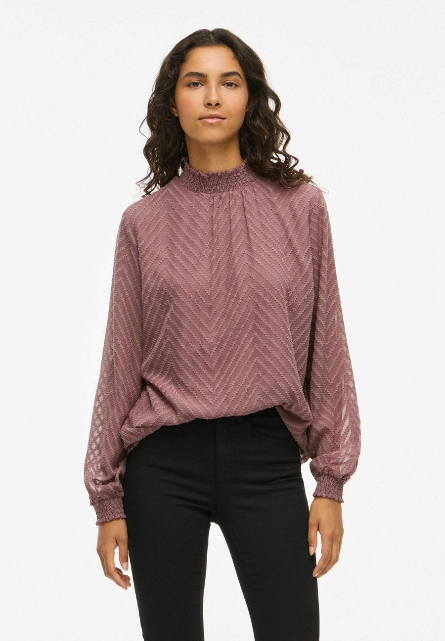 

Блуза VILA MIT LANGEN ÄRMELN HIGH NECK, Rose Brown /Mottled Brown