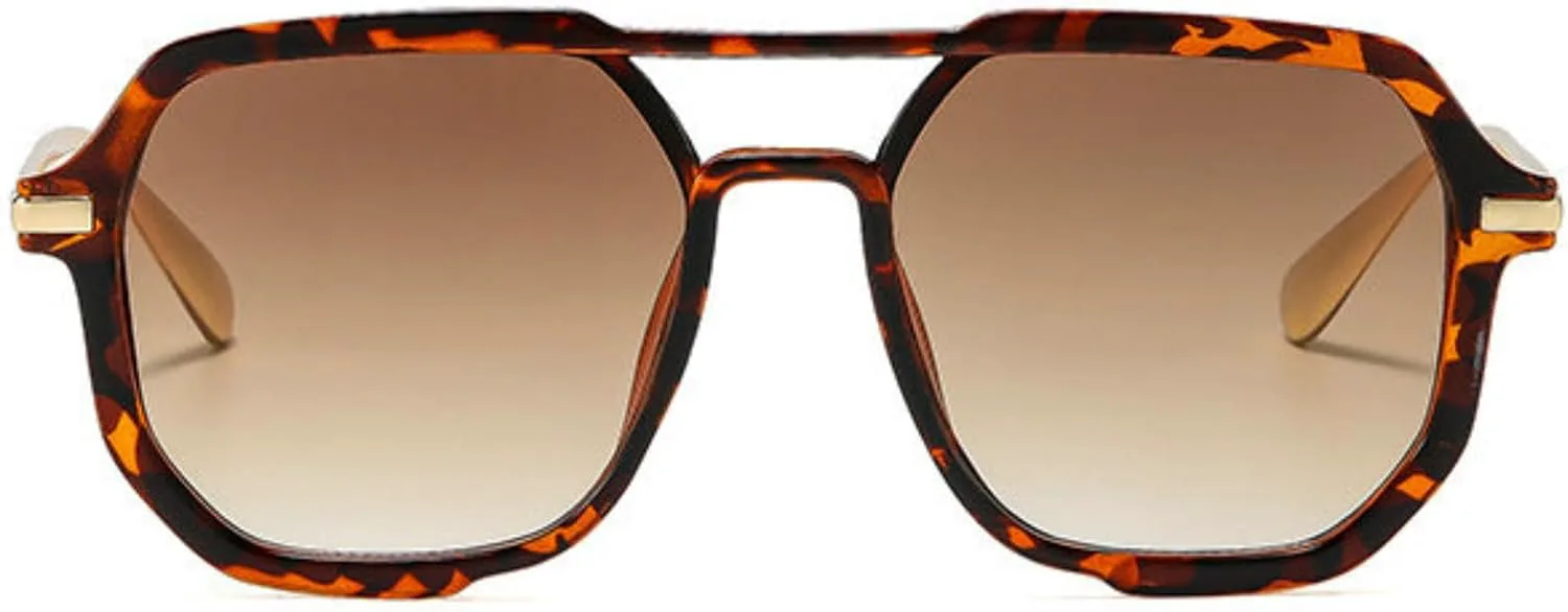 

Willochra Большие ретро-квадратные солнцезащитные очки для женщин, модные, с металлической оправой, градиентные, в стиле «пилот», мужские, цвета шампанского, C8