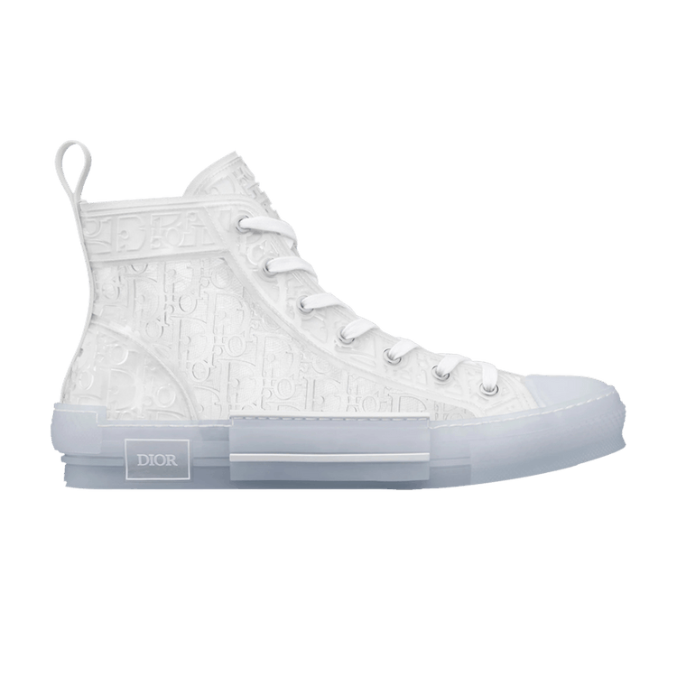 

Кроссовки Dior B23 High 'Raised Dior Oblique - Transparent White', белый