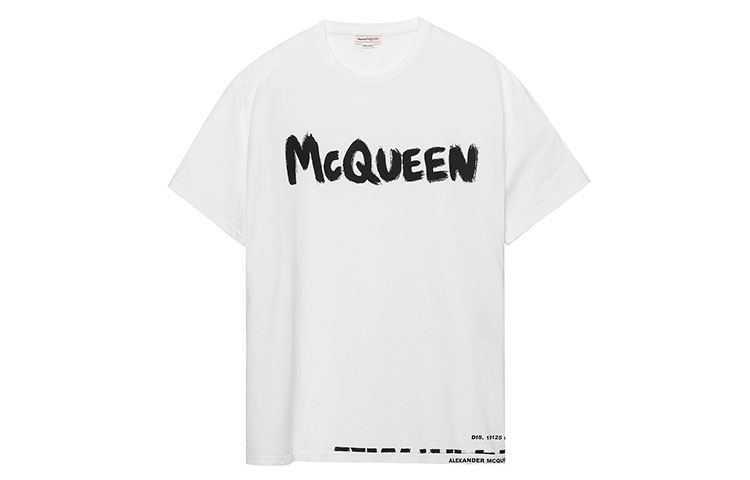 

Футболка с круглым вырезом и логотипом Alexander McQueen, белый