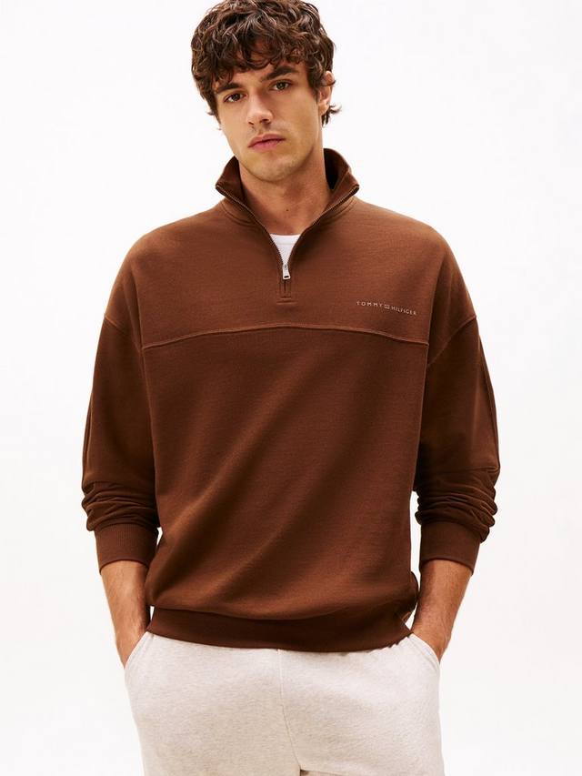

Полузастегивающийся свитшот Tommy Hilfiger, Legacy Brown