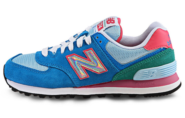 

Кроссовки женские NB 574 с низким верхом, синие/розовые/белые New Balance