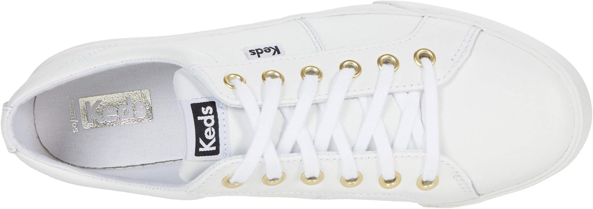 Кроссовки Keds Jump Kick Duo Lace Up, цвет White/Gold — фото 2