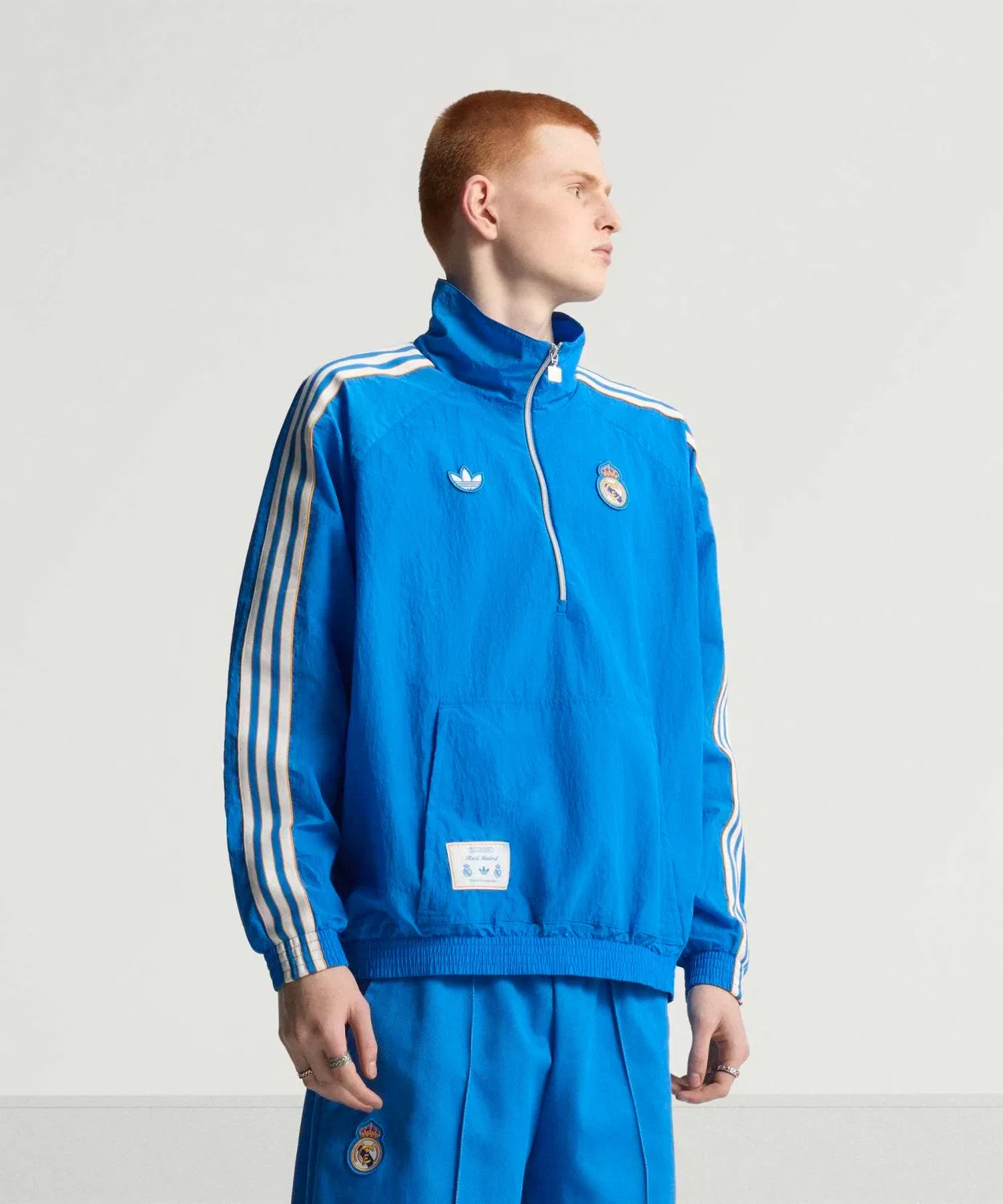 Куртка-полузастежка Real Madrid Terras Icon adidas синяя