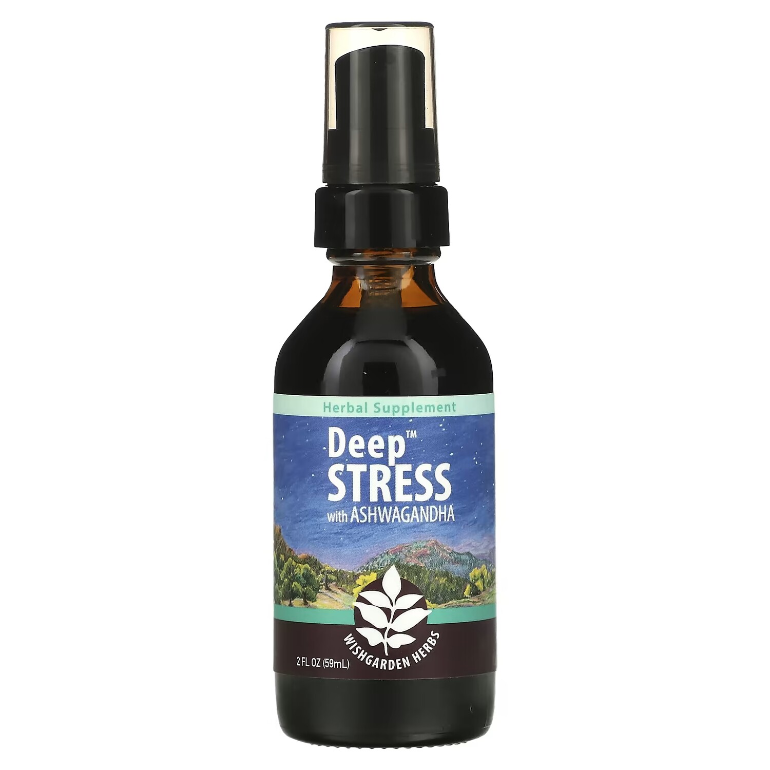 

Растительная добавка WishGarden Herbs Deep Stress с ашвагандой, 59 мл