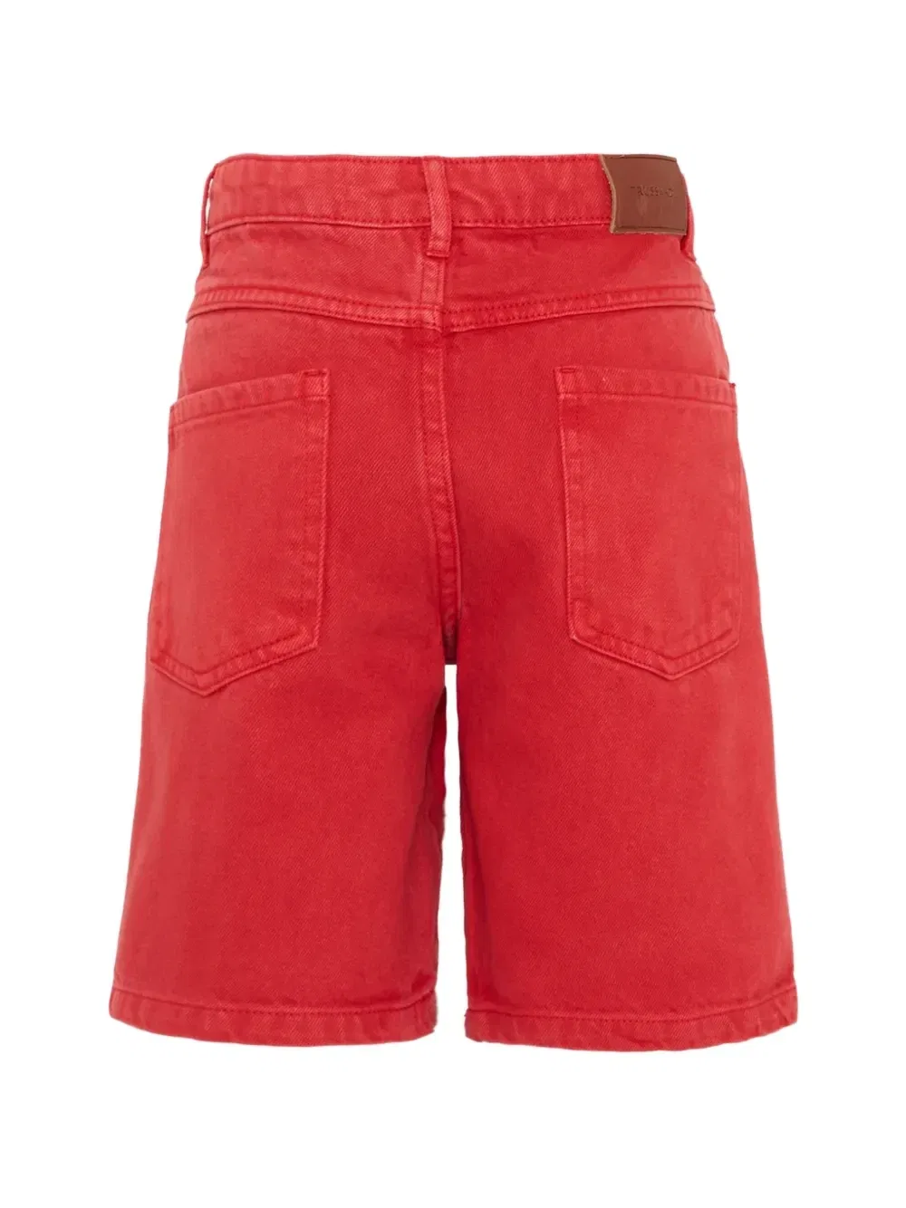 Хлопковые шорты с нашивкой-логотипом Trussardi Junior, красный — фото 2
