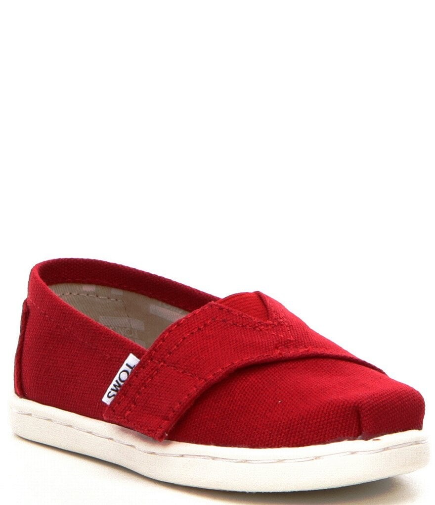 

Детские классические слипоны TOMS Tiny Alpargata с альтернативной застежкой (для малышей), красный