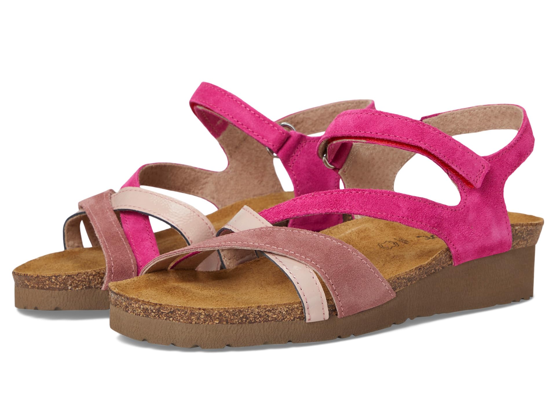 Туфли Naot Sophia, цвет Fuchsia Suede/Rose Suede/Porcelain Patent Leather