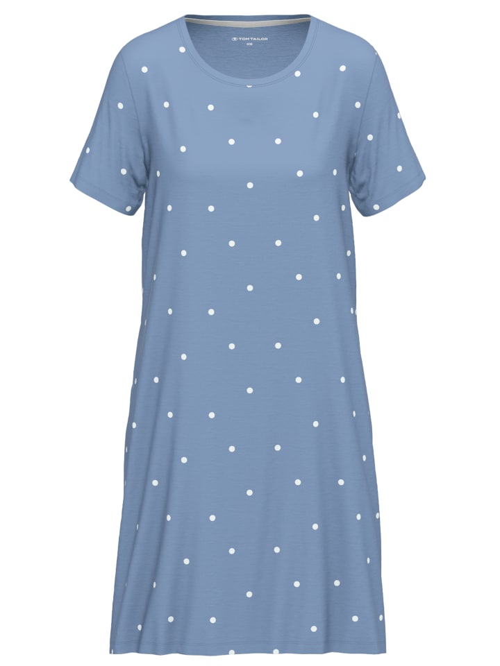 

Ночная рубашка Charlotte синего цвета в средний горошек Tom Tailor