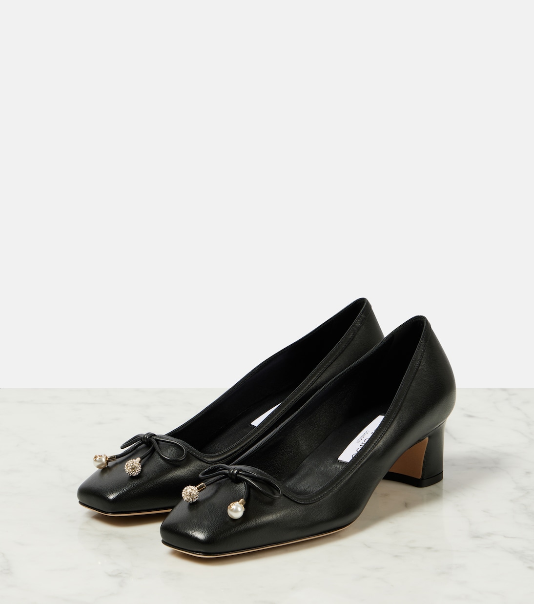 Туфли-лодочки Elme 45 из декорированной кожи Jimmy Choo, черный — фото 4