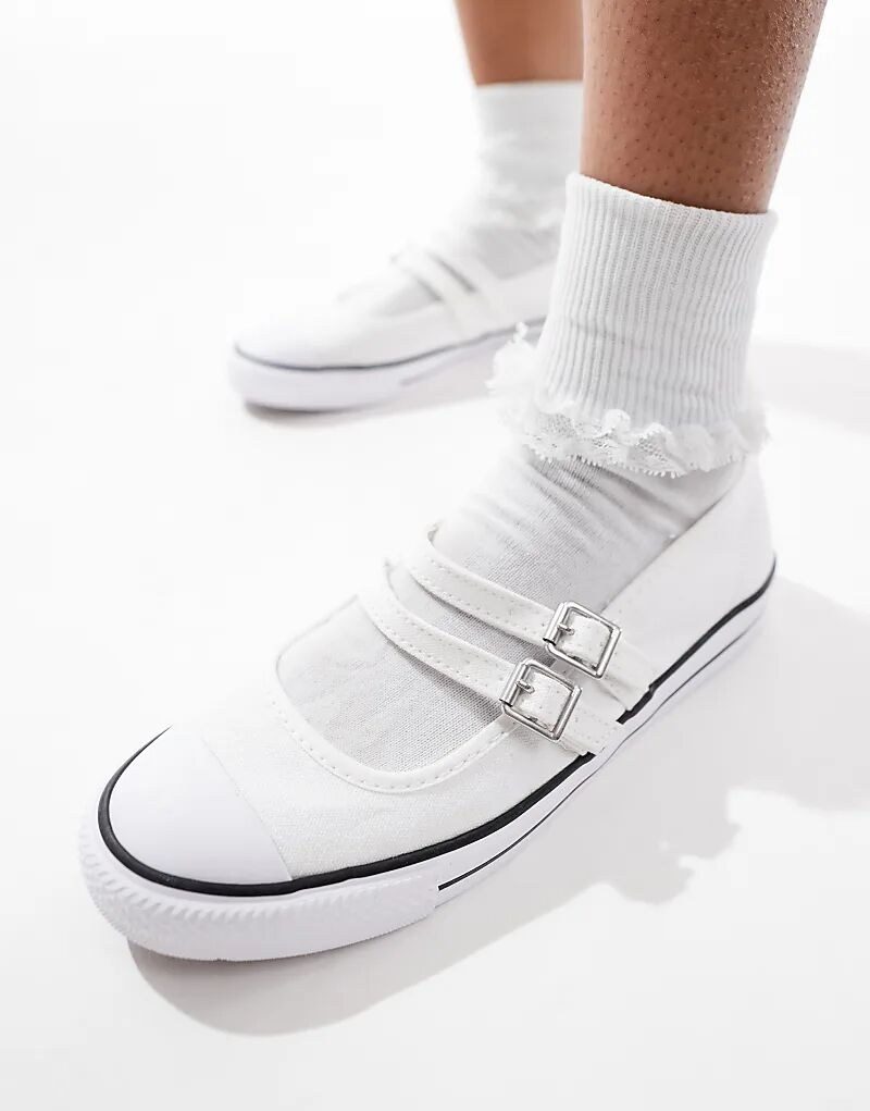 Балетки Мэри Джейн Чака Тейлора All Star белого цвета Converse — фото 4