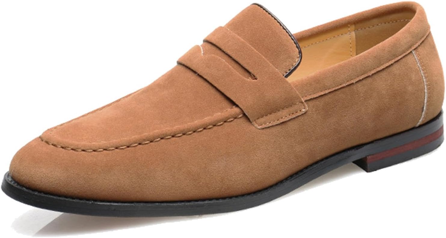 

Мужские замшевые лоферы на каждый день, слипоны, легкие мягкие пенни-лоферы, классические мокасины, обувь Ppxid, желтый