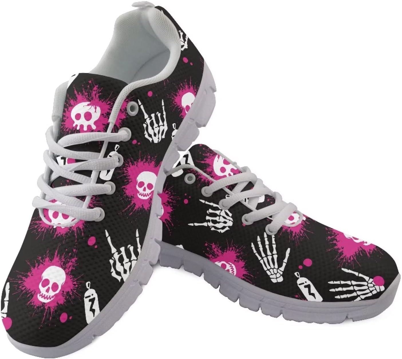 

Мужские спортивные теннисные кроссовки GIFTPUZZ, легкие кеды с шнуровкой, дышащие, для тренажерного зала и спортивных занятий, Punk Skull