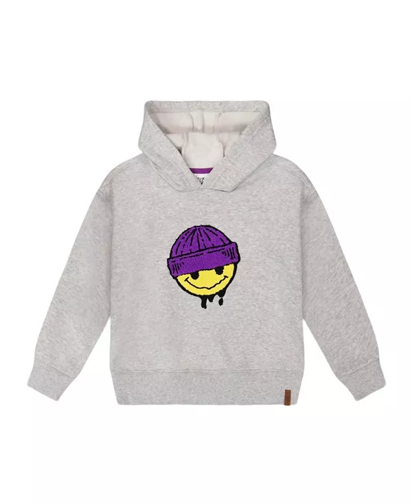 

Детская флисовая толстовка с капюшоном для малышей. Deux Par Deux, серый