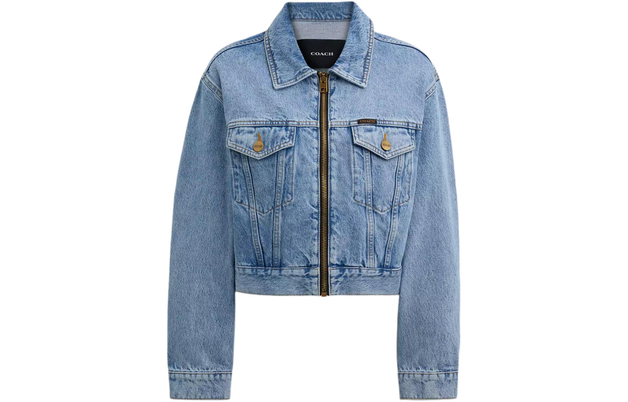 

COACH Джинсовая куртка женская голубая, Blue