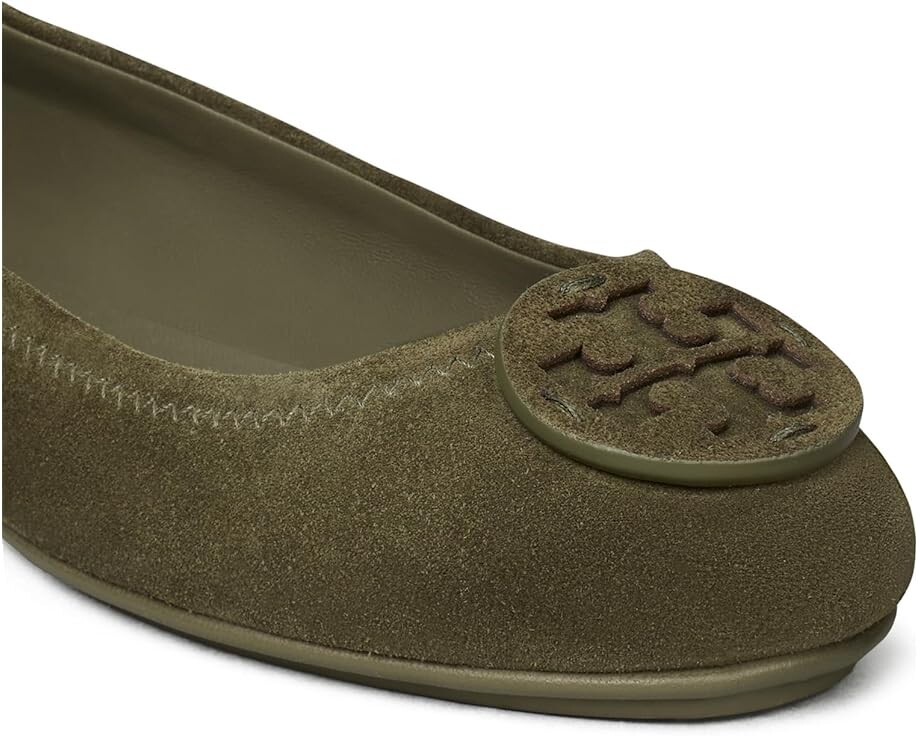 Туфли на плоской подошве Tory Burch Minnie Travel Ballet With Suede Logo, цвет Aneto — фото 4