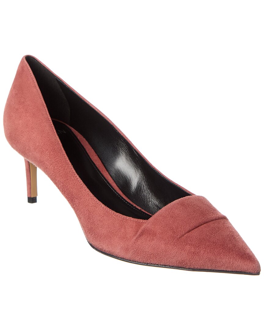 Тонкие замшевые туфли Alexandre Birman Ally 60, розовый